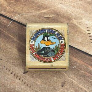 HTF RUBBER STAMPEDE 215-C FOWL PLAY WETLANDS WM RUBBER STAMP LOONEY TUNES DAFFY